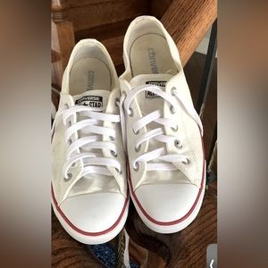 White Converse - Size 8